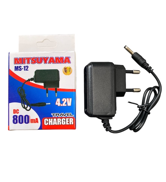 MITSUYAMA Adaptor Headlamp Charger Senter Kepala SWAT Jack Kecil 3.5mm 4.2V DC 800mA Charger Lampu Senter LED MS-12 Travel Charger Casan Senter Kepala Charger Lampu Emergency Cas Senter Police Charger Kecil Universal Aman dan Awet - Gambar 5