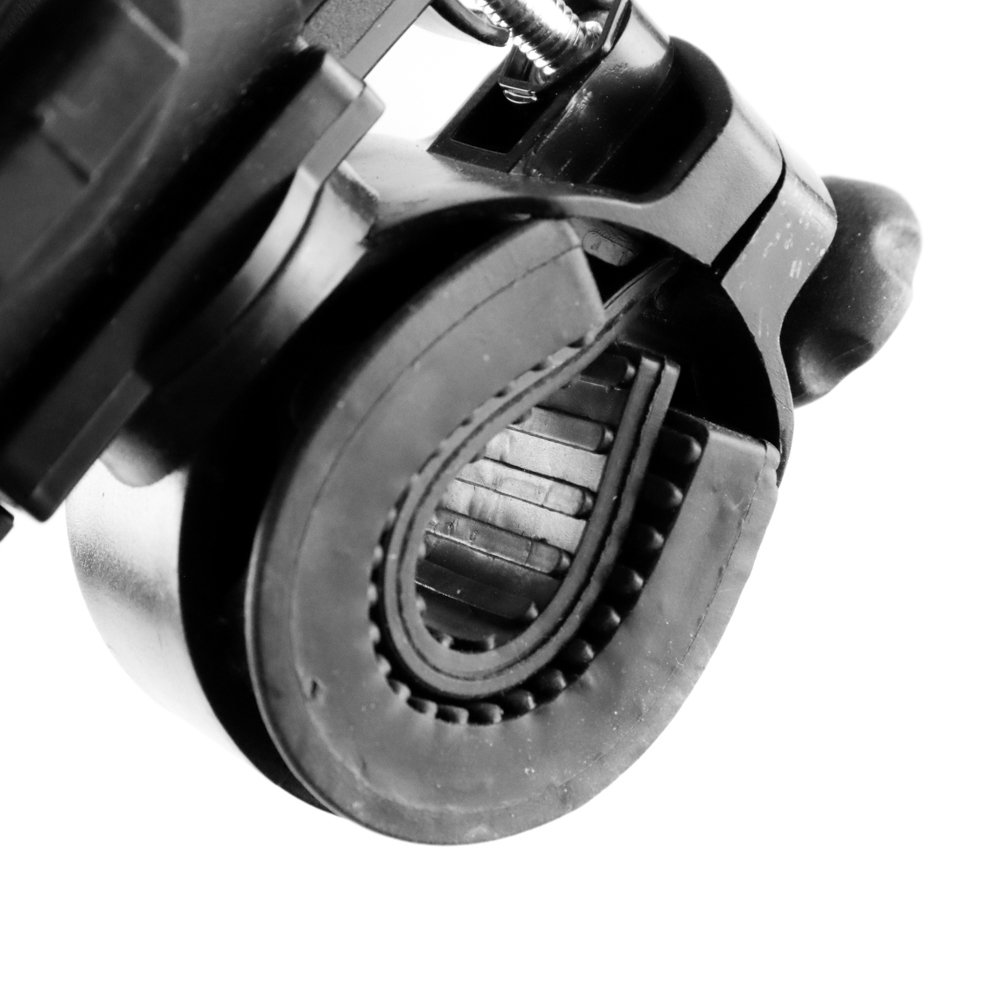 Holder Senter Sepeda Universal Adjustable AB-2966 Black Bracket Mount Dudukan Lampu Sepeda Putar 360 Derajat Penjepit Setang Anti Slip untuk MTB Road Bike dengan Strap Silikon Kokoh Mudah Dipasang - Gambar 5