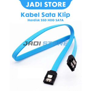 Kabel Data SATA 3 6Gbps Jepit Clip Premium L Shape Pin Lock Besi – Kabel Sata3 Hardisk SSD HDD SATA Cable High Speed Transfer Data untuk PC Komputer Desktop - Gambar 5