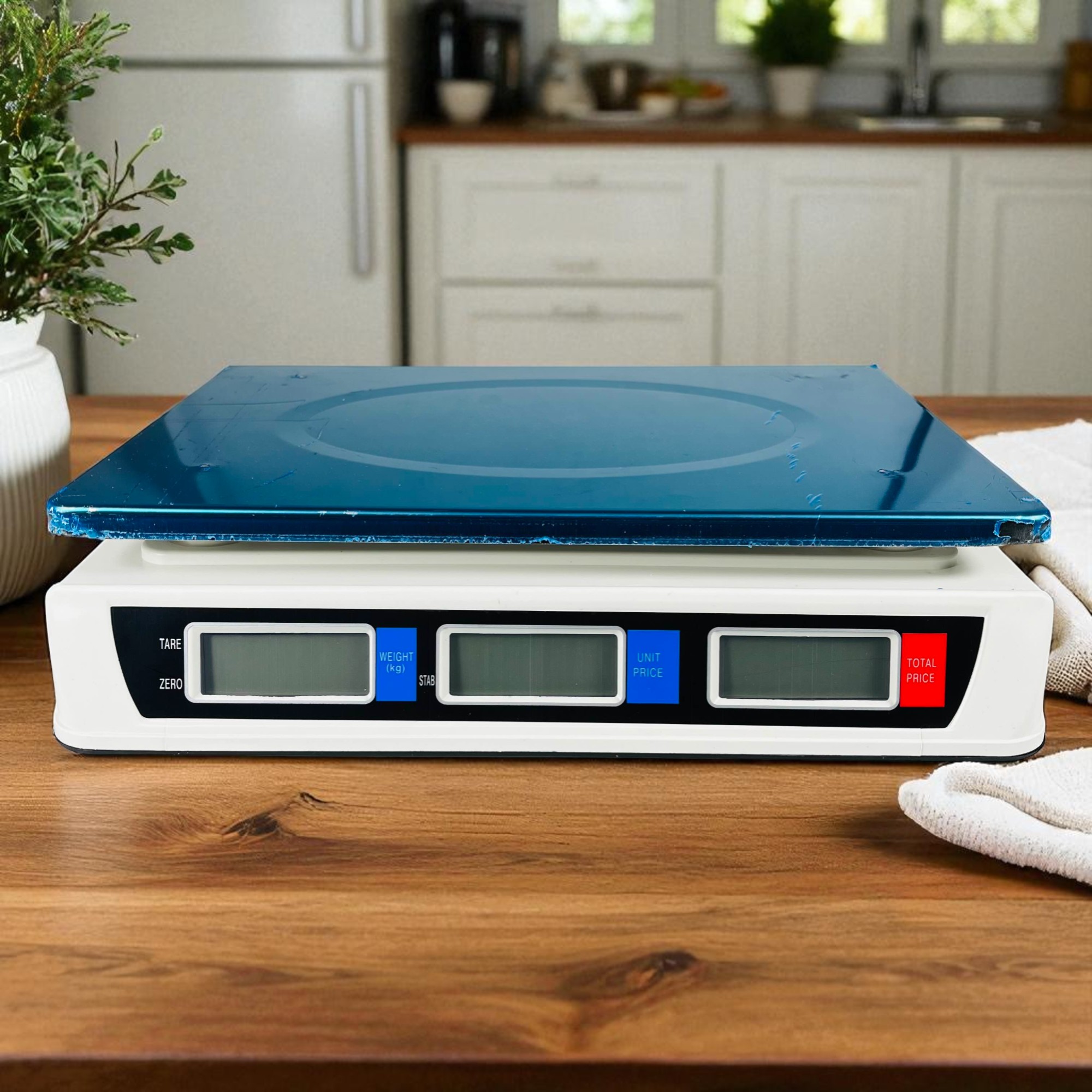 Timbangan Sayur Besar Timbangan Dapur Buah Sayur Laundry Digital 40KG Digital Computing Scale Pricing Scale Double Display Timbangan Elektronik Perhitungan Harga Akurat Timbangan Usaha Toko Kue Warung Sayuran Ikan Ayam Daging Laundry Digital 40 Kg - Gambar 3