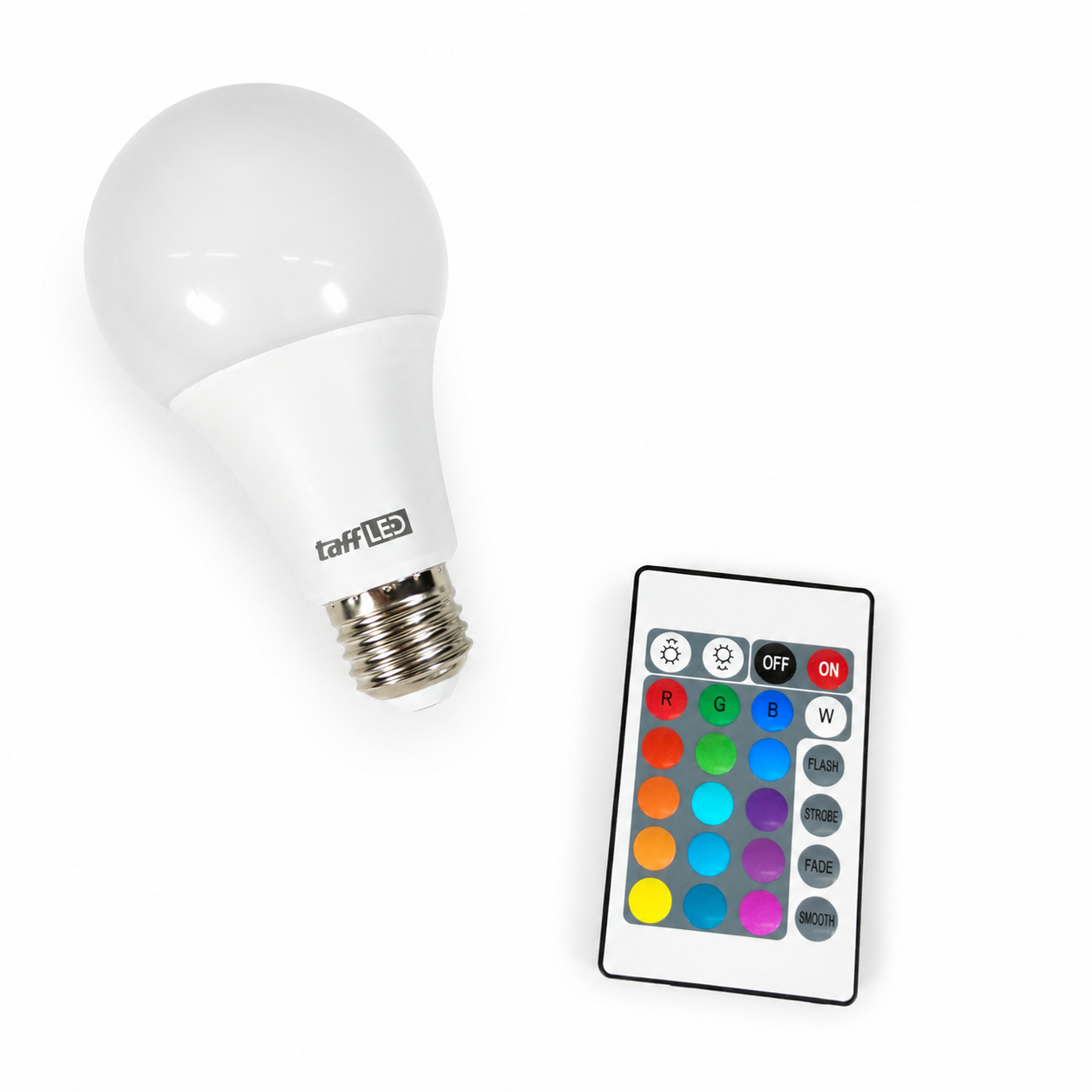 TaffLED Lampu Bohlam RGB dengan Remote Kontrol E27 15W BONDA B2 Lampu LED RGB Warna Warni Bohlam Smart Light Remote Control Lampu Tidur Dekorasi Ruangan RGB Light E27 Bohlam LED Hemat Energi Lampu Hias Rumah Kamar RGB Remote - Gambar 8