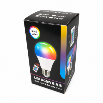 TaffLED Lampu Bohlam RGB dengan Remote Kontrol E27 15W BONDA B2 Lampu LED RGB Warna Warni Bohlam Smart Light Remote Control Lampu Tidur Dekorasi Ruangan RGB Light E27 Bohlam LED Hemat Energi Lampu Hias Rumah Kamar RGB Remote - Gambar 9