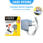 Visero Charger Senter Kepala Headlamp Jack Angka 8 Charger Casan Senter Kepala LED Charger Headlamp Universal Casan Senter Police Swat Lampu Kepala Rechargeable Charger Head Lamp Portable Cas Colokan 8 Lubang Charger Senter Kepala Visero Kualitas Bagus Aman Cepat Stabil 4.2V 500mA