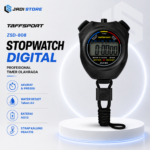 TAFFSPORT ZSD-808 Stopwatch Digital LCD Profesional Timer Olahraga Lari Atletik Renang Pengukur Waktu Akurat Waterproof Tahan Air Stopwatch Wasit Pelatih Guru Sekolah Strap Tali Kalung Baterai AG13