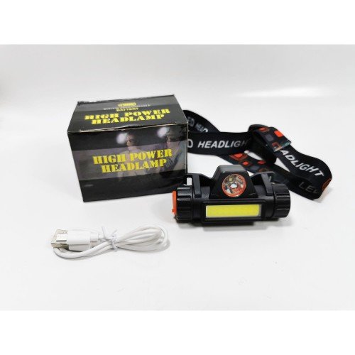 Senter Kepala LED COB Super Terang Rechargeable Headlamp Dual Mode Cahaya Putih Dilengkapi Magnet Kuat Senter Ikat Kepala Cas USB Untuk Bengkel Montir Service Mobil Motor Camping Memancing Outdoor Waterproof Tahan Air Praktis Ringan Awet - Gambar 6