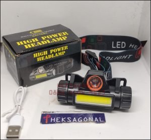 Senter Kepala LED COB Super Terang Rechargeable Headlamp Dual Mode Cahaya Putih Dilengkapi Magnet Kuat Senter Ikat Kepala Cas USB Untuk Bengkel Montir Service Mobil Motor Camping Memancing Outdoor Waterproof Tahan Air Praktis Ringan Awet - Gambar 5