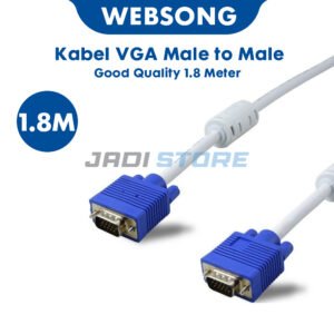 WEBSONG Kabel VGA Male to Male 1.8M High Quality Full HD Gold Plated Kabel Monitor PC Komputer Laptop Proyektor Projector Infocus TV LED LCD Alat Penghubung Layar Video Output Awet Stabil Anti Noise Serat Tembaga Original - Gambar 5