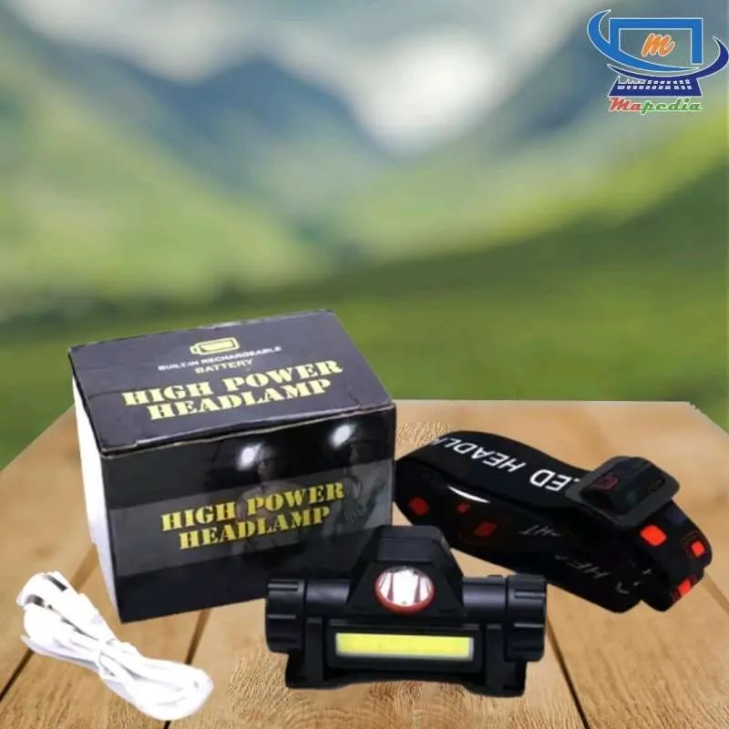 Senter Kepala LED COB Super Terang Rechargeable Headlamp Dual Mode Cahaya Putih Dilengkapi Magnet Kuat Senter Ikat Kepala Cas USB Untuk Bengkel Montir Service Mobil Motor Camping Memancing Outdoor Waterproof Tahan Air Praktis Ringan Awet - Gambar 7