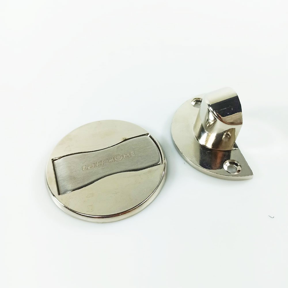 TAFFHOME Penahan Pintu Magnet Stainless Steel 304 Magnetic Door Stopper Anti Collision Ganjal Pintu Magnetik Anti Karat Pelindung Dinding Door Holder Floor Mounted Lengkap Baut Perekat Untuk Rumah Kantor Apartemen Hotel KAK-883 Silver - Gambar 7