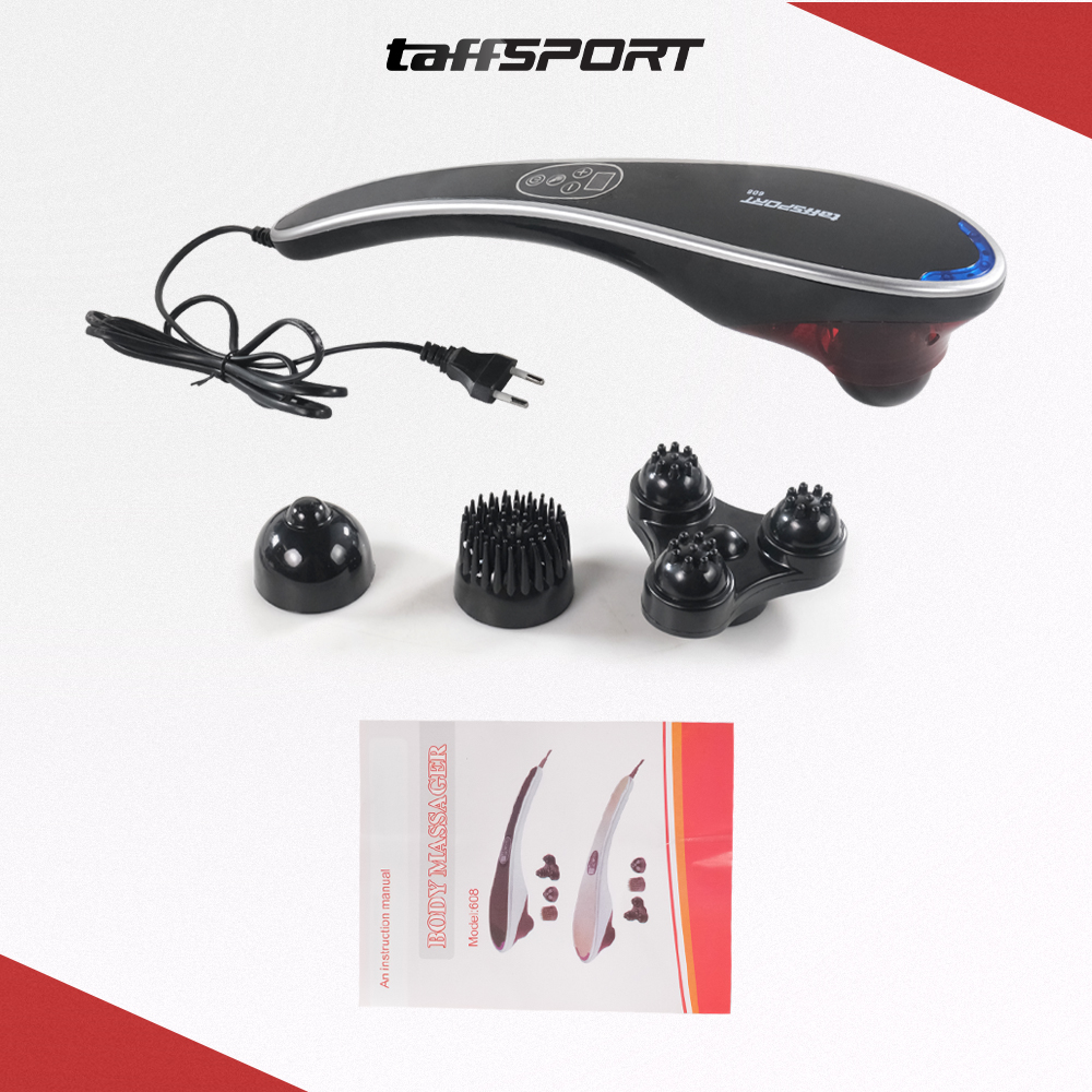 TAFFSPORT Alat Pijat Elektrik Punggung Shiatsu Infrared Massager 608 Terapi Pijat Leher Pundak Pinggang Otot Kaku Saraf Terjepit Pegal Linu Alat Kesehatan Relaksasi Tubuh Penghilang Capek Pemanas Inframerah Portable Praktis Kualitas Original Alat Pijat - Gambar 7