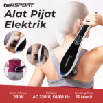 TAFFSPORT Alat Pijat Elektrik Punggung Shiatsu Infrared Massager 608 Terapi Pijat Leher Pundak Pinggang Otot Kaku Saraf Terjepit Pegal Linu Alat Kesehatan Relaksasi Tubuh Penghilang Capek Pemanas Inframerah Portable Praktis Kualitas Original Alat Pijat