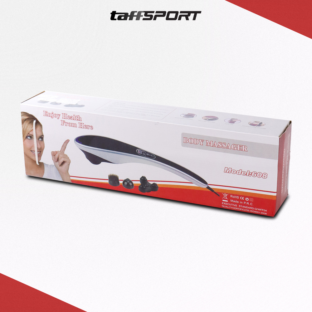 TAFFSPORT Alat Pijat Elektrik Punggung Shiatsu Infrared Massager 608 Terapi Pijat Leher Pundak Pinggang Otot Kaku Saraf Terjepit Pegal Linu Alat Kesehatan Relaksasi Tubuh Penghilang Capek Pemanas Inframerah Portable Praktis Kualitas Original Alat Pijat - Gambar 8