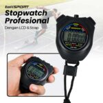 TAFFSPORT Stopwatch Digital Profesional LCD ZSD-808 Pengukur Waktu Olahraga Lari Atletik Berenang Timer Lomba Stopwatch Genggam Akurat Waterproof Tahan Air Tali Kalung Strap Aksesoris Wasit Pelatih Guru Olahraga Sekolah Kualitas Original Awet Praktis