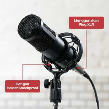TaffSTUDIO BM-800 Hitam Mikrofon Kondenser XLR Condenser Microphone Set Shockproof Mount Mic Studio Rekaman Podcast Streaming Youtube Gaming Karaoke Smule Live Suara Jernih Anti Noise High Sensitivity Perlengkapan Alat Musik Vlog Audio Profesional Murah - Gambar 4
