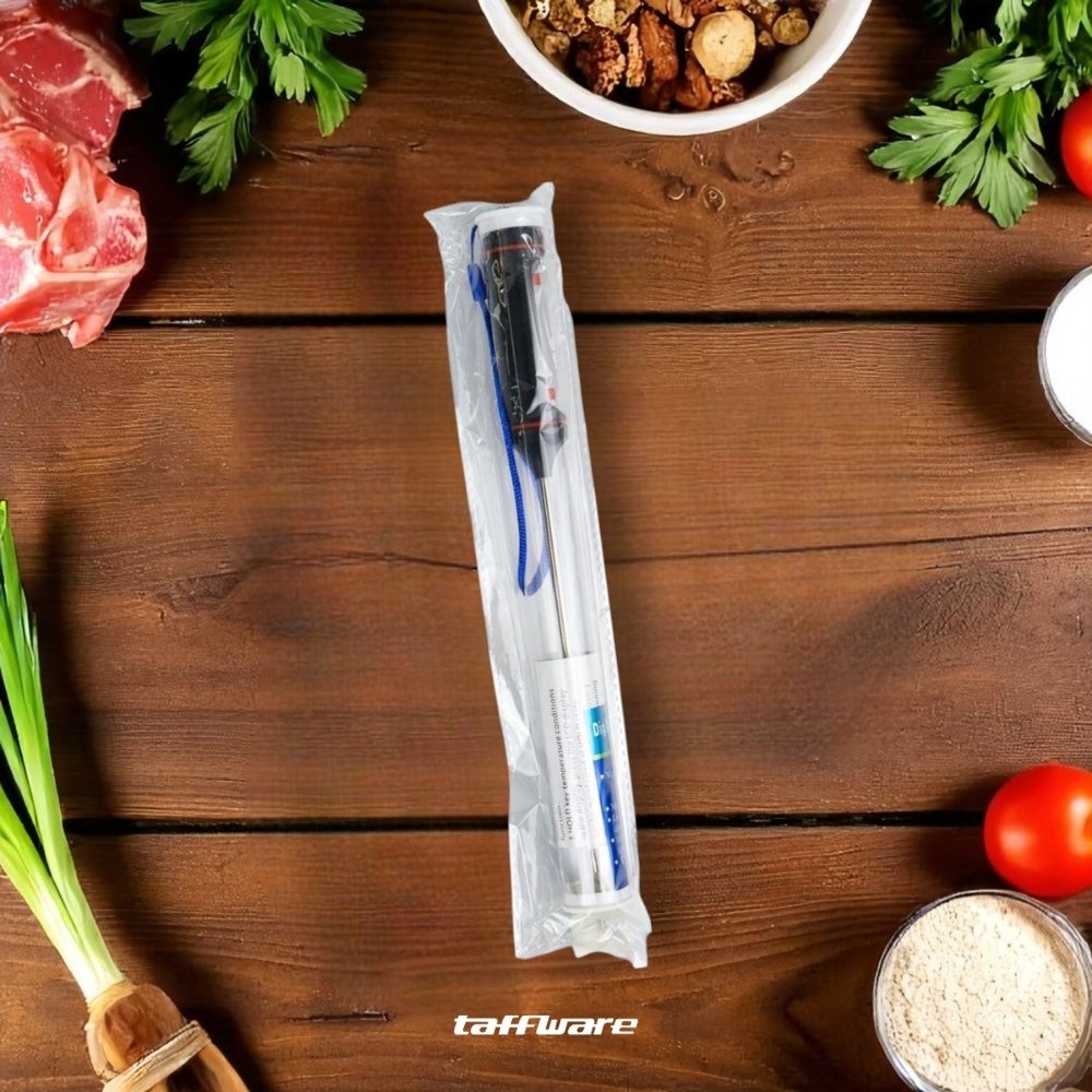 TAFFWARE Termometer Makanan Digital TP101 Food Thermometer Pengukur Suhu Daging Susu Kopi Air BBQ Deep Fry Tusuk Stainless Steel Akurat Rentang -50 hingga 300°C Layar LCD Baterai AG13 Untuk Dapur Baking Masak Minuman Black - Gambar 7