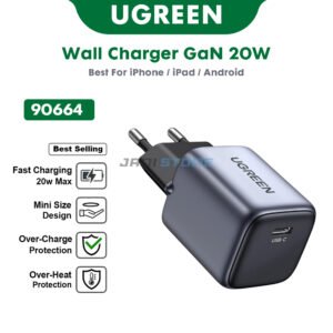 UGREEN Nexode 20W GaN Adaptor Charger Type C Fast Charging Kepala Charger Tipe C PD Power Delivery Pengisian Super Cepat Mini Ringkas Anti Panas Aman Awet Adapter Cas Smartphone Tablet Gadget Original 90664 15324 Premium Quality - Gambar 7