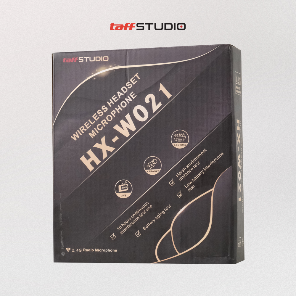 TAFFSTUDIO Wireless Microphone 2.4GHz Headset HX-W021 Mic Imam Masjid Tanpa Kabel UHF Mikrofon Telinga Headset Call Center CS Live Streaming Podcast Senam Ceramah Presentasi Shalat Tarawih Mic Clip On Wireless Profesional Baterai Rechargeable Jarak Jauh - Gambar 6