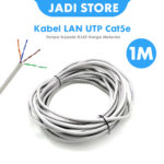 DIGILINK Kabel LAN UTP Cat5e Original 1 Meter Grey Kabel Jaringan Internet Meteran TANPA KEPALA RJ45 High Speed 100Mbps Stabil untuk Router Modem WiFi CCTV PC Laptop Printer Switch Hub Server Kantor Rumah Murah Awet Standar International TIA/EIA 568B