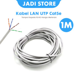 DIGILINK Kabel LAN UTP Cat5e Original 1 Meter Grey Kabel Jaringan Internet Meteran TANPA KEPALA RJ45 High Speed 100Mbps Stabil untuk Router Modem WiFi CCTV PC Laptop Printer Switch Hub Server Kantor Rumah Murah Awet Standar International TIA/EIA 568B - Gambar 7