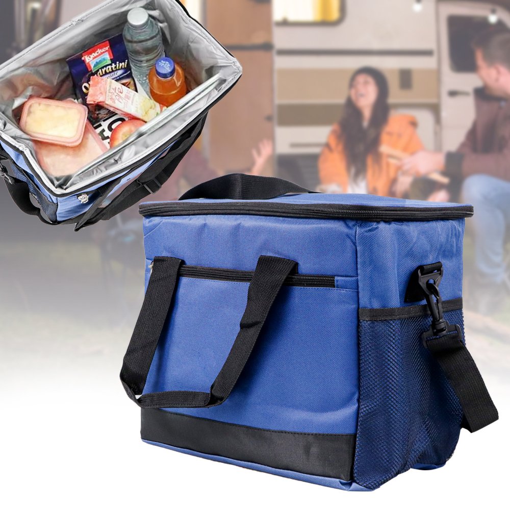 WEYOUNG Tas Pendingin Makanan Cooler Thermal Insulated Bag 18L W407 Cooler Bag Waterproof Lunch Bag Ice Bag Tas ASI Piknik Camping Belanja Frozen Food Delivery Makanan Minuman Blue - Gambar 10