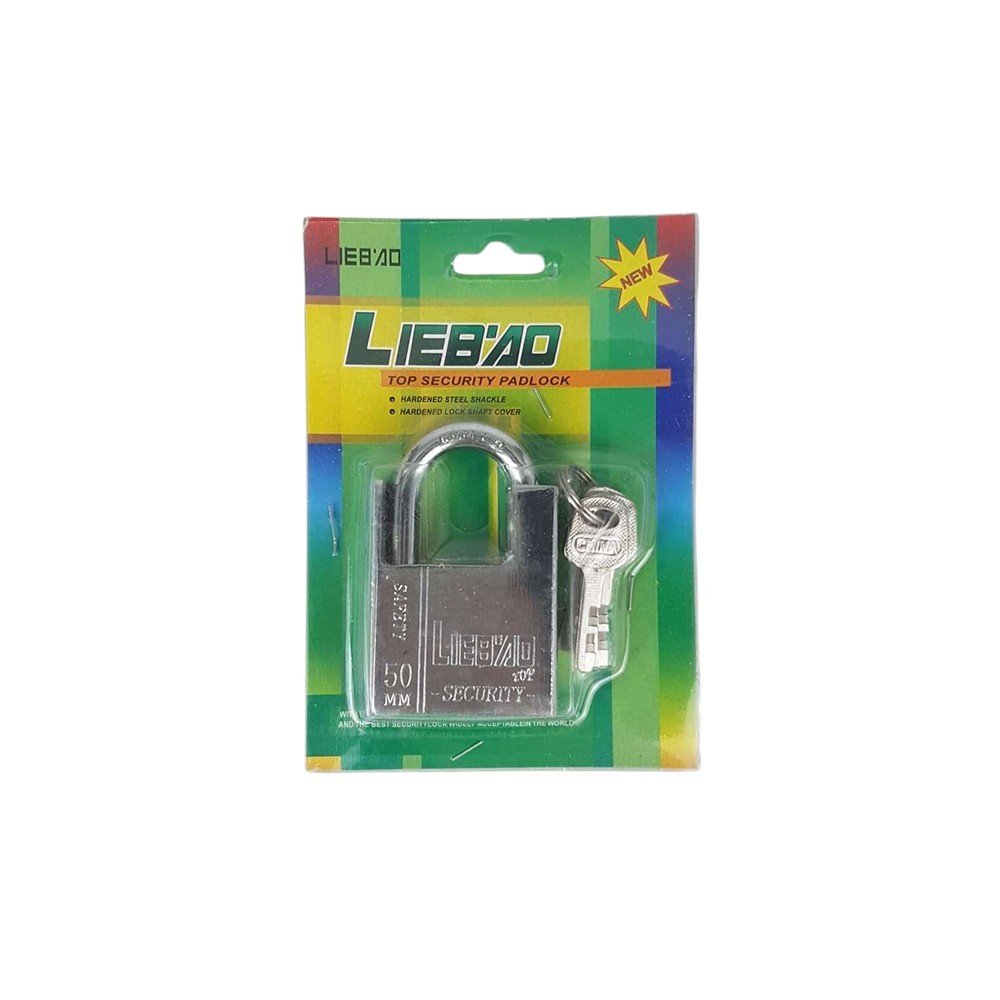 LIEBAO Gembok Rumah Anti Maling Hardened Steel Padlock 50mm LB-050 Gembok Pagar Pintu Gudang Ruko Anti Potong Anti Gergaji Tahan Karat Weather Resistant 3 Anak Kunci - Gambar 7