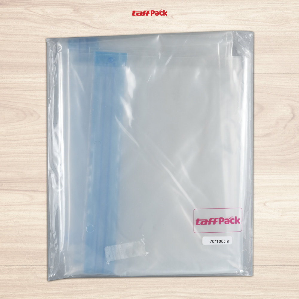 TaffPACK Kantong Plastik Vakum Pakaian 70x100cm Vacuum Compression Bag Jumbo Storage Organizer Baju Bed Cover Selimut Bantal Lemari Koper Travel Kedap Udara Anti Debu Anti Jamur Reusable Transparent - Gambar 11