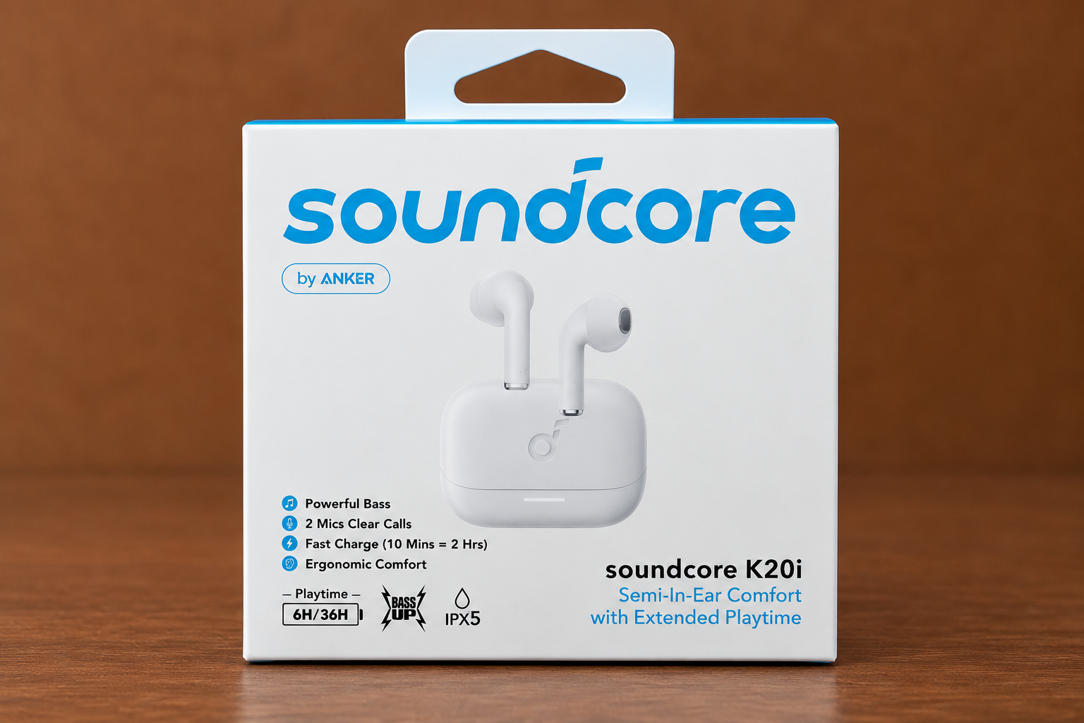 ANKER Soundcore K20i TWS A3994H Wireless Earbuds Bluetooth Bass Kuat Baterai Hingga 36 Jam IPX5 Kontrol Sentuh AI Calls untuk Musik Telepon Gaming Video dan Aktivitas Harian Warna Hitam Kualitas Audio Premium - Gambar 7