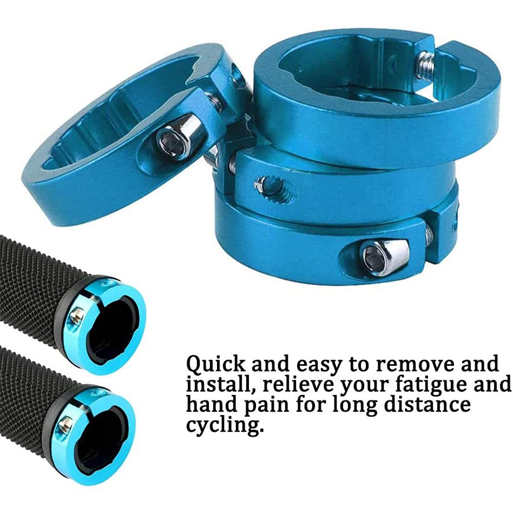 TaffSPORT Grip Gagang Sepeda CL8455 Grip 2PCS Handlebar Universal Anti Slip Stir Sepeda MTB Gunung Bicycle Karet Aluminium Ergonomis 13cm Tutup Setang End Plug untuk Sepeda Gunung Balap - Gambar 6
