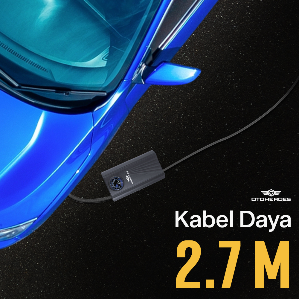 OTOHEROES Kompresor Angin Mobil Portable 150 PSI DC 12V Original - Pompa Ban Elektrik Serbaguna Solusi Praktis Isi Angin Ban Mobil Dan Motor Melalui Lighter Berkualitas Tinggi Hanya Di Jadi Store Lamongan - Gambar 3