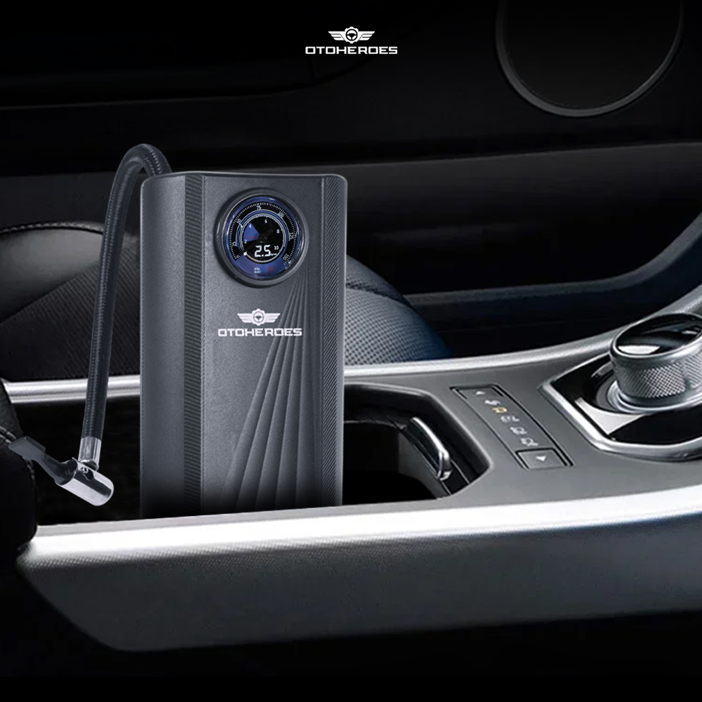 OTOHEROES Kompresor Angin Mobil Portable 150 PSI DC 12V Original - Pompa Ban Elektrik Serbaguna Solusi Praktis Isi Angin Ban Mobil Dan Motor Melalui Lighter Berkualitas Tinggi Hanya Di Jadi Store Lamongan - Gambar 4