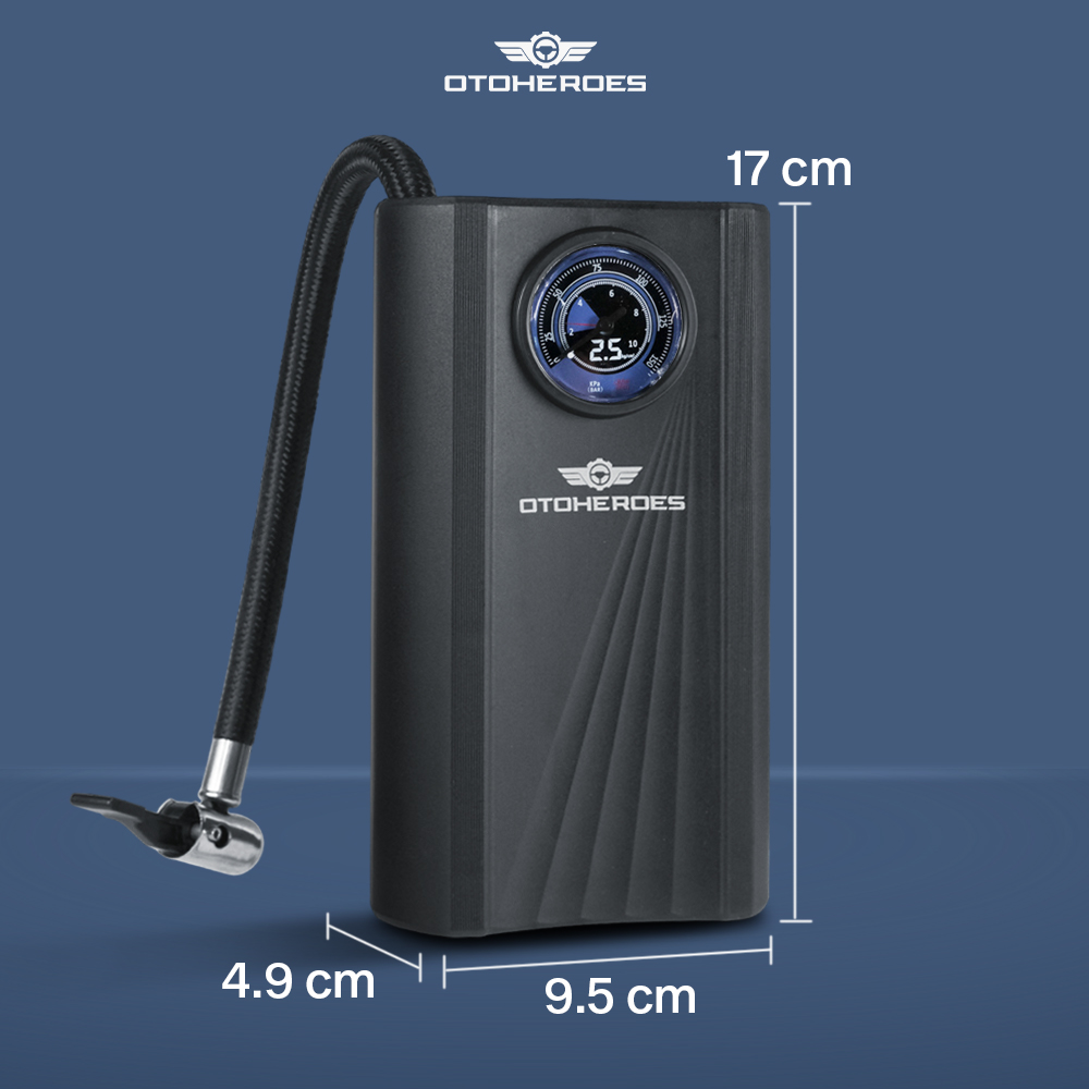 OTOHEROES Kompresor Angin Mobil Portable 150 PSI DC 12V Original - Pompa Ban Elektrik Serbaguna Solusi Praktis Isi Angin Ban Mobil Dan Motor Melalui Lighter Berkualitas Tinggi Hanya Di Jadi Store Lamongan - Gambar 5