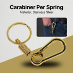 OURPGONE Carabiner Per Spring Keychain Stainless Steel LC-111 Gold Karabiner Gantungan Kunci Tas EDC Multifungsi Kuat Anti Karat Pengait Serbaguna Desain Elegan Praktis Dan Awet Kualitas Original Jadi Store Lamongan (salin)