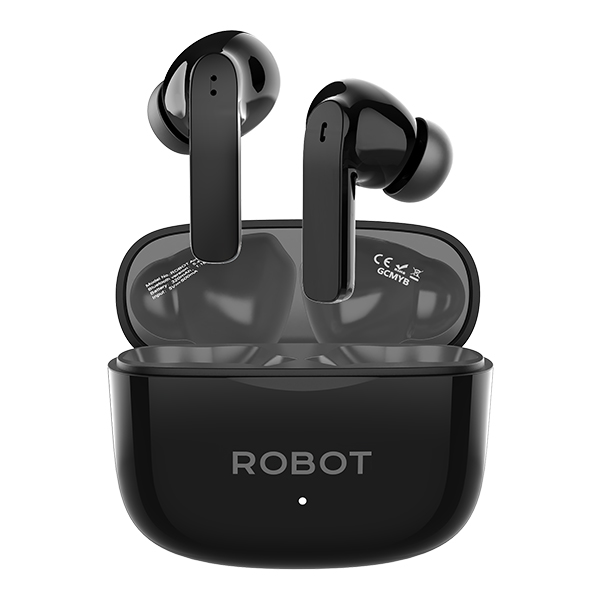 ROBOT TWS Earphone Airbuds T70E Bluetooth 5.4 Original Deep Bass Wireless Earbuds HD Call Low Latency Touch Control Garansi 1 Tahun Baterai Tahan Lama Nyaman untuk Gaming Musik Android iPhone dengan Charging Case - Gambar 3