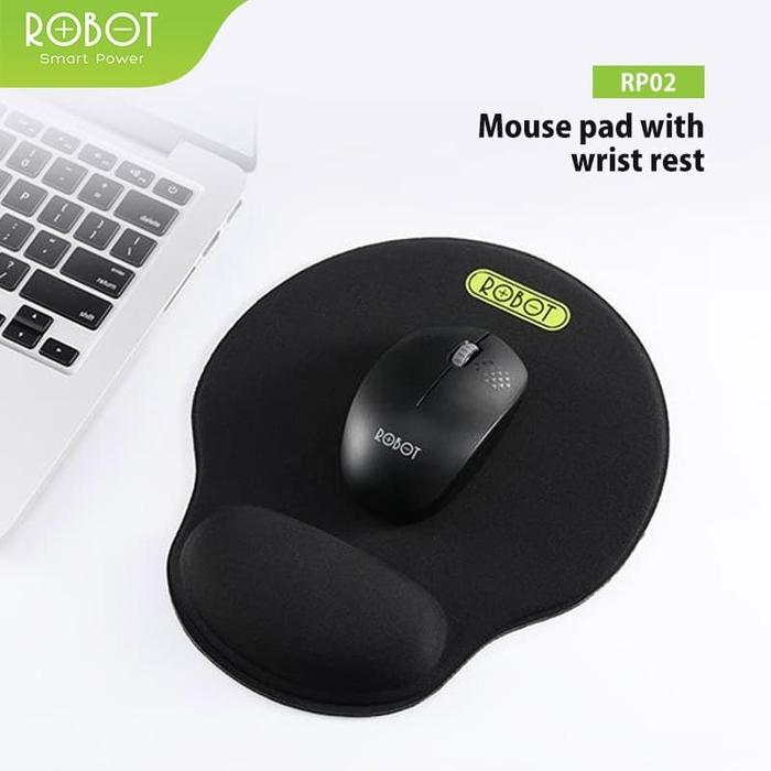 ROBOT RP02 Mousepad Ergonomic Wrist Rest Non Slip Gaming Office Mouse Pad Anti Slip dengan Bantalan Tangan Nyaman untuk Laptop PC Komputer Kerja Gaming Desain Lembut Original - Gambar 4