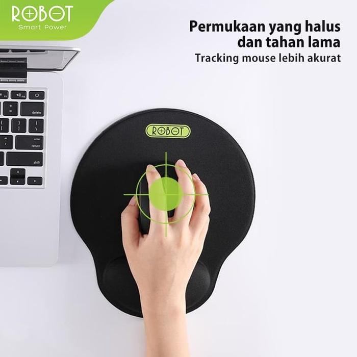 ROBOT RP02 Mousepad Ergonomic Wrist Rest Non Slip Gaming Office Mouse Pad Anti Slip dengan Bantalan Tangan Nyaman untuk Laptop PC Komputer Kerja Gaming Desain Lembut Original - Gambar 7