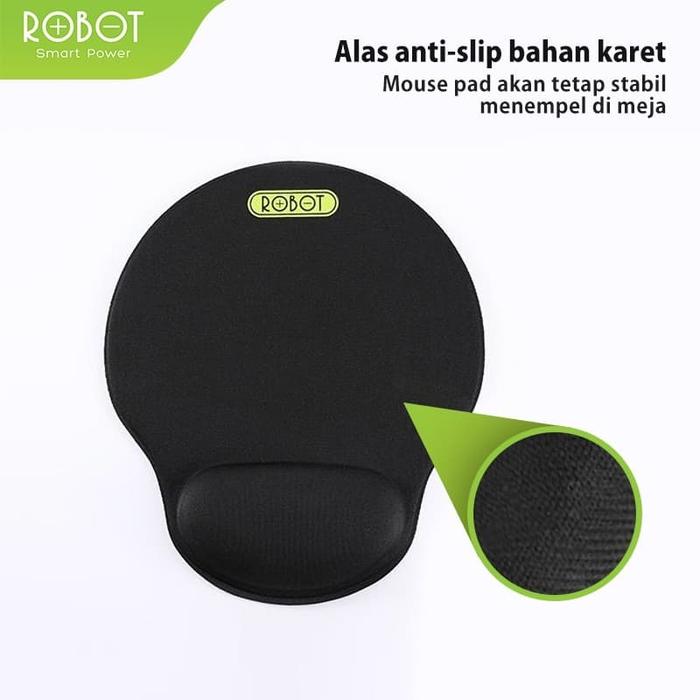 ROBOT RP02 Mousepad Ergonomic Wrist Rest Non Slip Gaming Office Mouse Pad Anti Slip dengan Bantalan Tangan Nyaman untuk Laptop PC Komputer Kerja Gaming Desain Lembut Original - Gambar 6