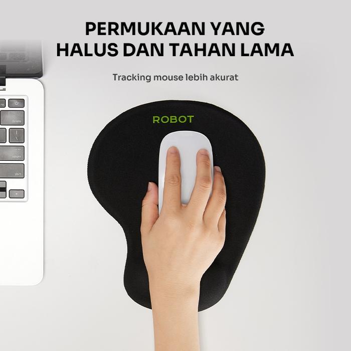 ROBOT RP02 Mousepad Ergonomic Wrist Rest Non Slip Gaming Office Mouse Pad Anti Slip dengan Bantalan Tangan Nyaman untuk Laptop PC Komputer Kerja Gaming Desain Lembut Original - Gambar 8