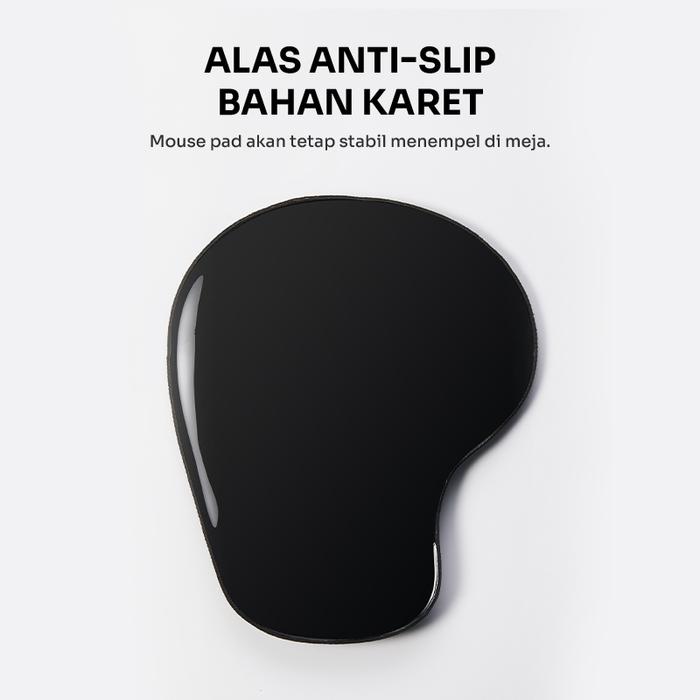 ROBOT RP02 Mousepad Ergonomic Wrist Rest Non Slip Gaming Office Mouse Pad Anti Slip dengan Bantalan Tangan Nyaman untuk Laptop PC Komputer Kerja Gaming Desain Lembut Original - Gambar 2