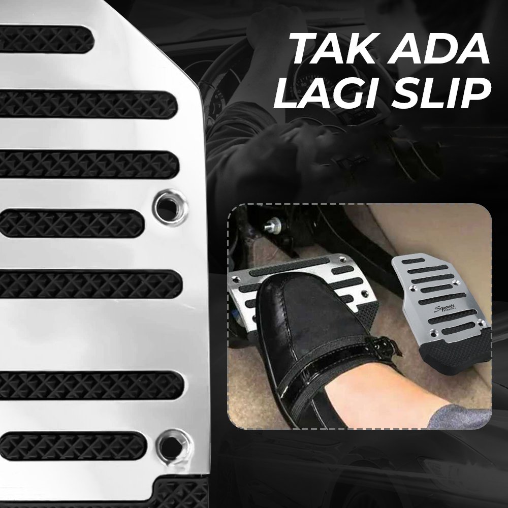 OTOHEROES Cover Pedal Mobil Manual Aluminium Alloy Gas Rem Kopling Universal XB-373 Silver Anti Slip Set Baut untuk Pedal Avanza Ayla L300 Kendaraan Manual Pengganti Pedal Lama Rusak Nyaman Digunakan - Gambar 7