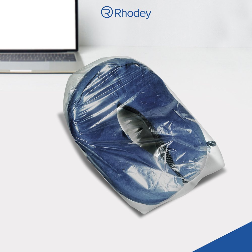 Rhodey Travel-O Bantal Leher Travel Memory Foam U-Shape Neck Pillow SR43 Beludru Lembut Adjustable Penyangga Leher Portable untuk Tidur Traveling Mobil Pesawat Kereta Perjalanan Jauh Istirahat - Gambar 8