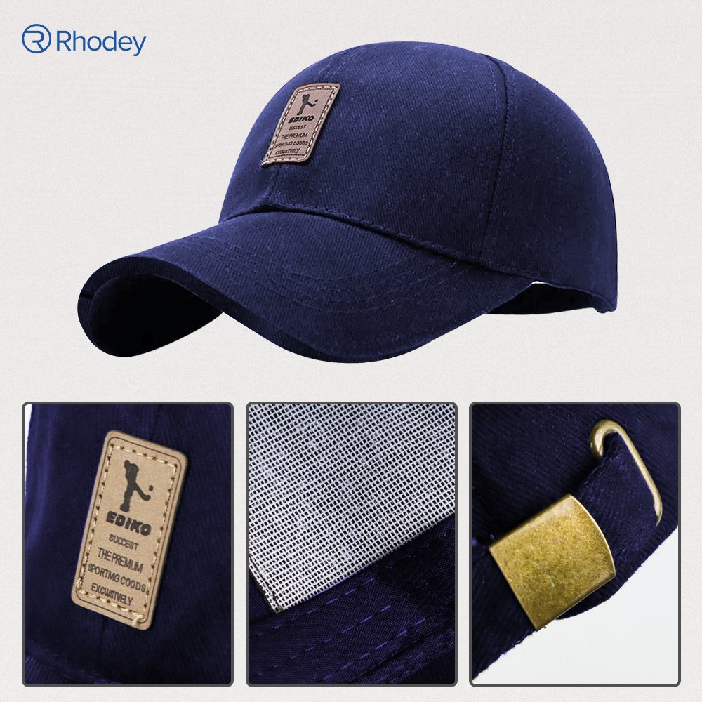 Rhodey EDIKO Topi Baseball Cap RB68 Long Visor Logo Golf Topi Pria Wanita Adjustable Fashion Outdoor Casual Sport Desain Modern Nyaman Dipakai Bahan Ringan Pelindung Matahari untuk Harian dan Traveling - Gambar 10