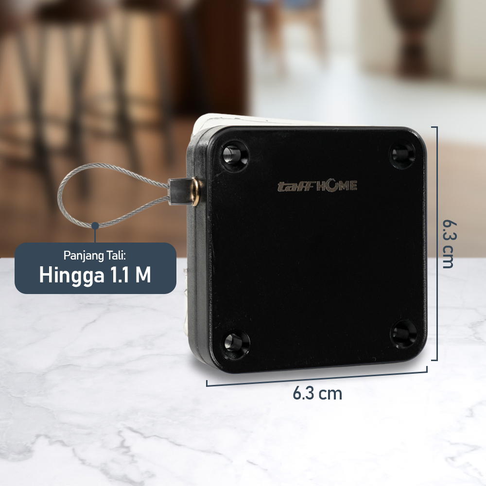 TaffHOME MO-206 Tutup Pintu Otomatis Automatic Door Closer 800g Penutup Pintu Auto Closer Tali Kawat Baja Perekat Tanpa Bor untuk Pintu Rumah Kantor Kamar Ruangan AC Kayu Plastik Metal - Gambar 9