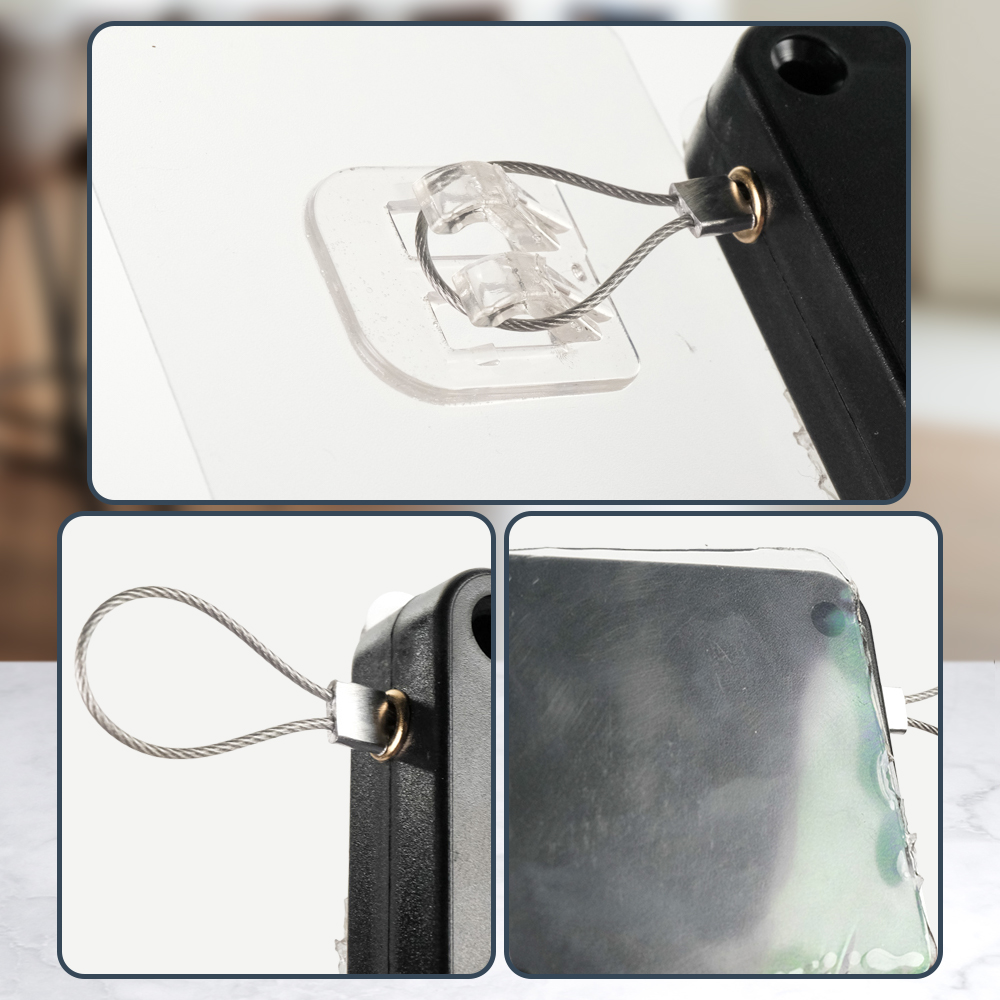 TaffHOME MO-206 Tutup Pintu Otomatis Automatic Door Closer 800g Penutup Pintu Auto Closer Tali Kawat Baja Perekat Tanpa Bor untuk Pintu Rumah Kantor Kamar Ruangan AC Kayu Plastik Metal - Gambar 5