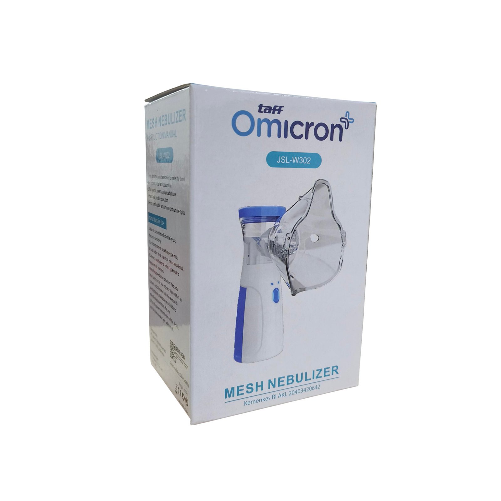 TaffOmicron Mesh Nebulizer JSL W302 Rechargeable Alat Terapi Pernapasan Inhaler Atomizer Portable Uap Halus Senyap untuk Anak dan Dewasa USB Type C dengan Masker Mouthpiece Praktis Ringan No Alkes Resmi - Gambar 9