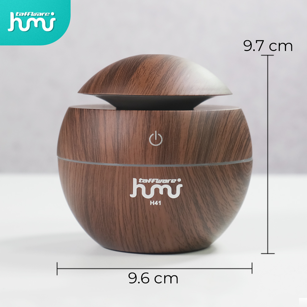 Taffware HUMI H41 Humidifier Mini Ultrasonic 130ml Aroma Diffuser Aromatherapy Pelembab Udara Penyemprot Mist Maker Minyak Esensial Desain Kayu Lampu LED Portable untuk Kamar Tidur Rumah KantorTaffware HUMI Air Humidifier Mini Ultrasonic Aroma Diffuser 130ml - H41 Aromatherapy Air Humidifier Desain Kayu Alat Pelembab Udara Penyemprot Udara Diffuser Minyak Esensial Aromatherapy Mist Maker Lampu Tidur LED Portable - Gambar 10