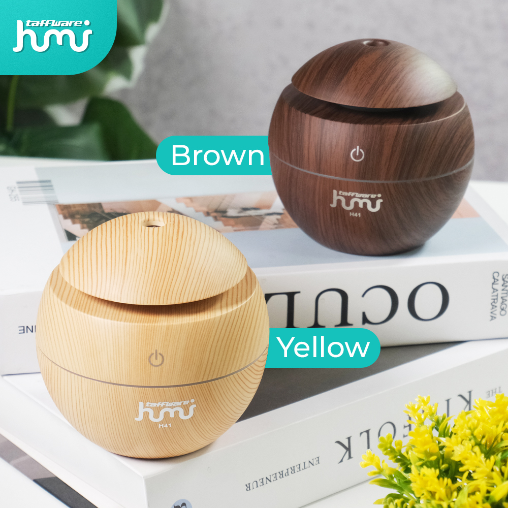 Taffware HUMI H41 Humidifier Mini Ultrasonic 130ml Aroma Diffuser Aromatherapy Pelembab Udara Penyemprot Mist Maker Minyak Esensial Desain Kayu Lampu LED Portable untuk Kamar Tidur Rumah KantorTaffware HUMI Air Humidifier Mini Ultrasonic Aroma Diffuser 130ml - H41 Aromatherapy Air Humidifier Desain Kayu Alat Pelembab Udara Penyemprot Udara Diffuser Minyak Esensial Aromatherapy Mist Maker Lampu Tidur LED Portable - Gambar 9