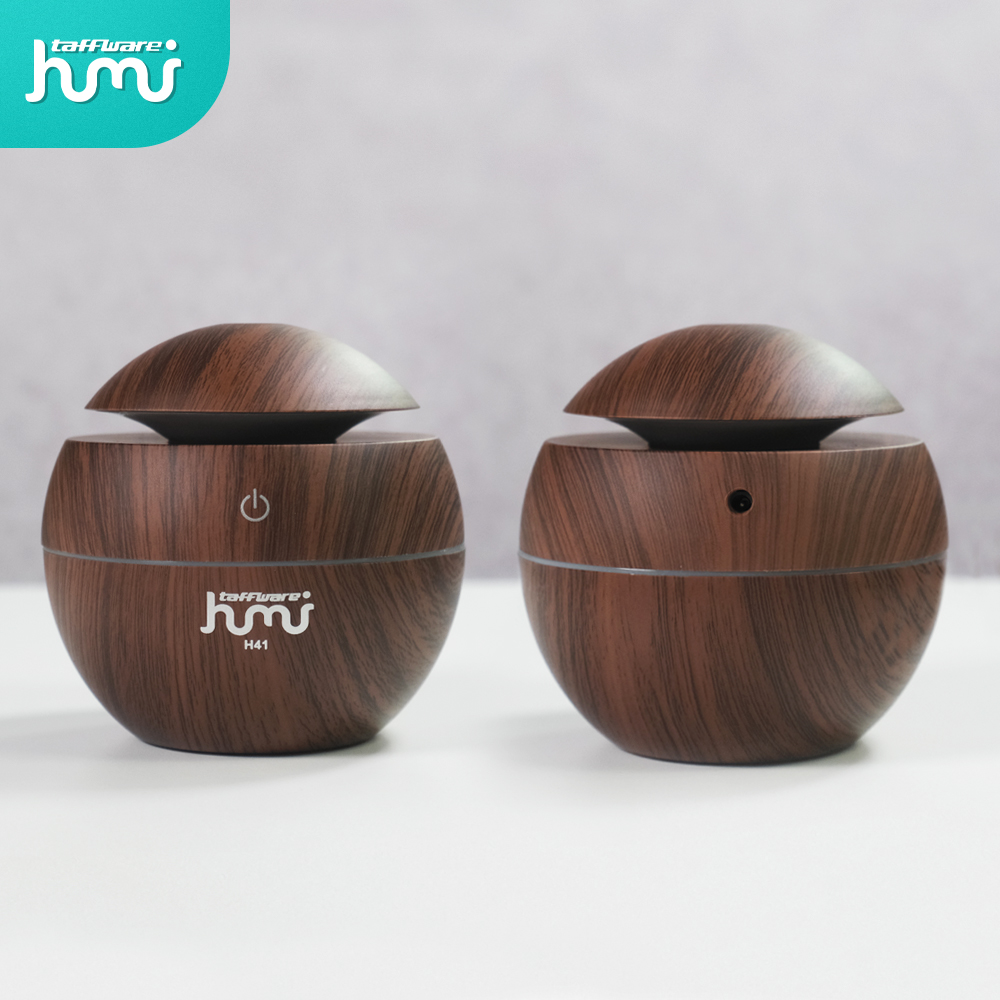 Taffware HUMI H41 Humidifier Mini Ultrasonic 130ml Aroma Diffuser Aromatherapy Pelembab Udara Penyemprot Mist Maker Minyak Esensial Desain Kayu Lampu LED Portable untuk Kamar Tidur Rumah KantorTaffware HUMI Air Humidifier Mini Ultrasonic Aroma Diffuser 130ml - H41 Aromatherapy Air Humidifier Desain Kayu Alat Pelembab Udara Penyemprot Udara Diffuser Minyak Esensial Aromatherapy Mist Maker Lampu Tidur LED Portable - Gambar 8