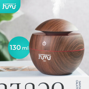 Taffware HUMI H41 Humidifier Mini Ultrasonic 130ml Aroma Diffuser Aromatherapy Pelembab Udara Penyemprot Mist Maker Minyak Esensial Desain Kayu Lampu LED Portable untuk Kamar Tidur Rumah KantorTaffware HUMI Air Humidifier Mini Ultrasonic Aroma Diffuser 130ml - H41 Aromatherapy Air Humidifier Desain Kayu Alat Pelembab Udara Penyemprot Udara Diffuser Minyak Esensial Aromatherapy Mist Maker Lampu Tidur LED Portable - Gambar 3