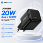 UGREEN Wall Charger GaN N Series 20W PD Type C Fast Charging Adaptor USB C Original Kepala Charger Power Delivery untuk Android iPhone iPad dengan Teknologi GaN Mini Compact Aman dan Efisien untuk Pengisian Cepat