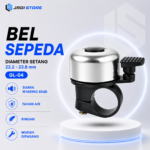 TaffSPORT GL-04 Bel Sepeda Aluminium Universal Fit 85dB Warna Hitam Bike Horn Bicycle Bell Klakson Sepeda Manual untuk MTB Road Bike BMX Sepeda Lipat Touring Suara Nyaring Material Kuat Ringan dan Tahan Lama Original
